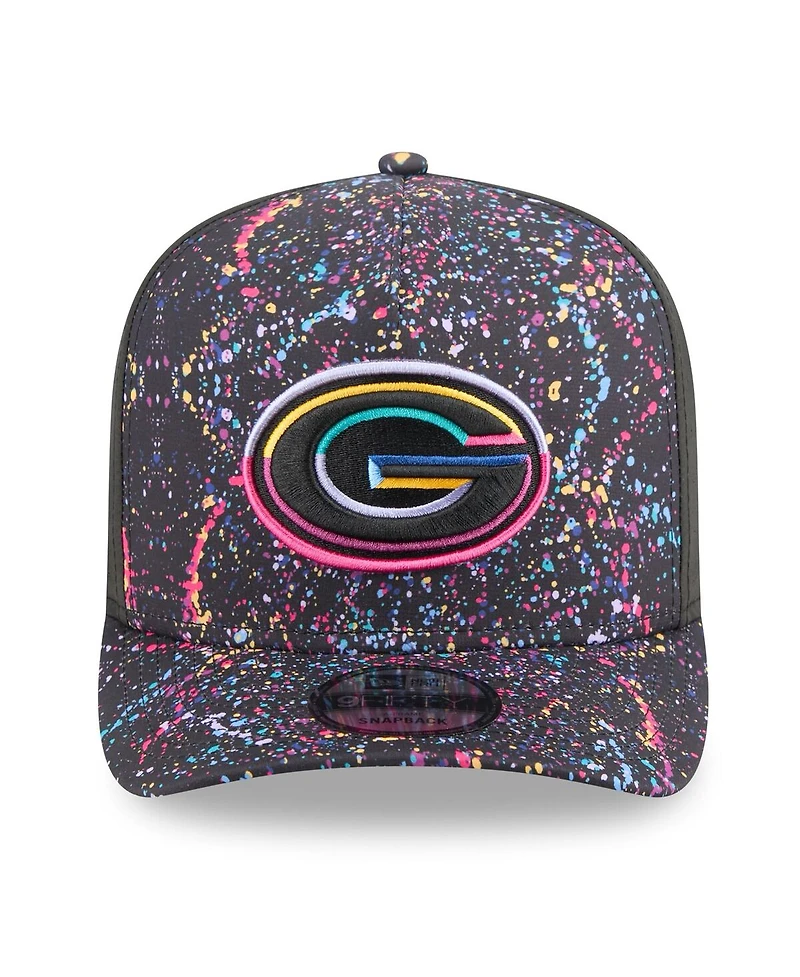 New Era Men's Black Green Bay Packers 2025 Nfl Crucial Catch A-Frame 9FIFTY Snapback Hat