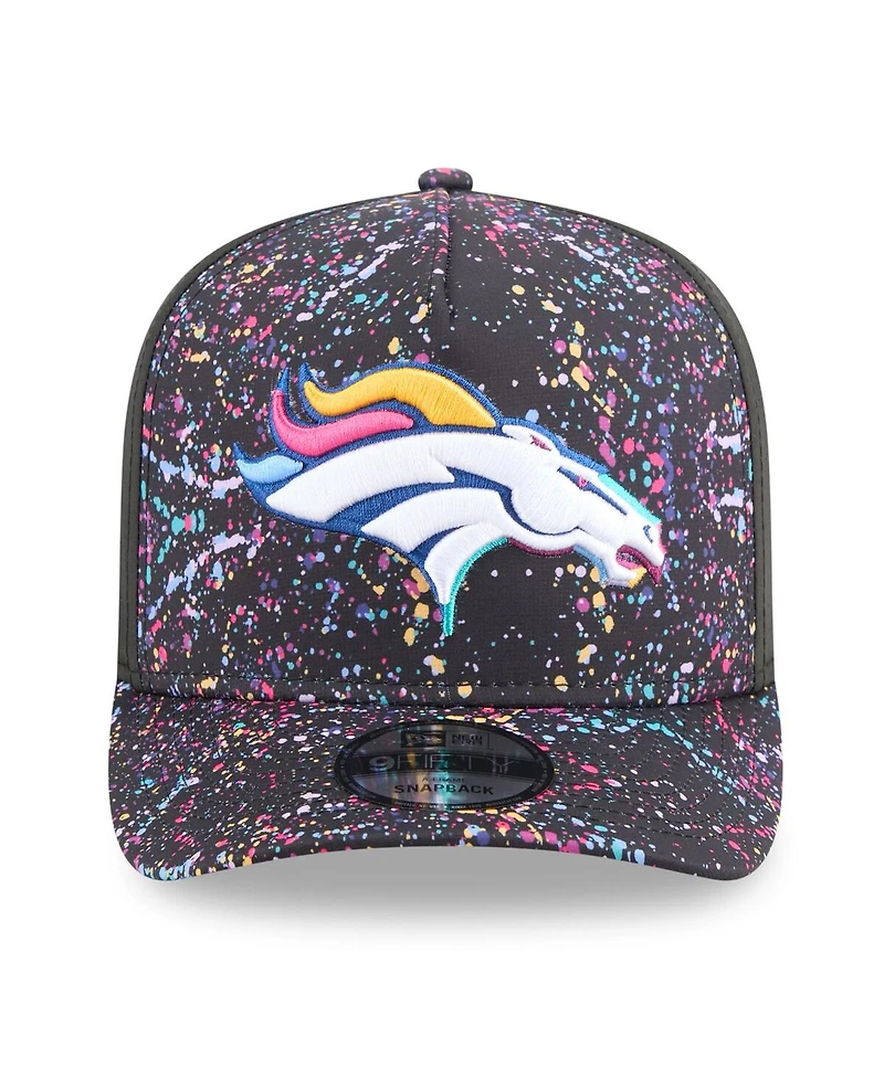 New Era Men's Black Denver Broncos 2025 Nfl Crucial Catch A-Frame 9FIFTY Snapback Hat