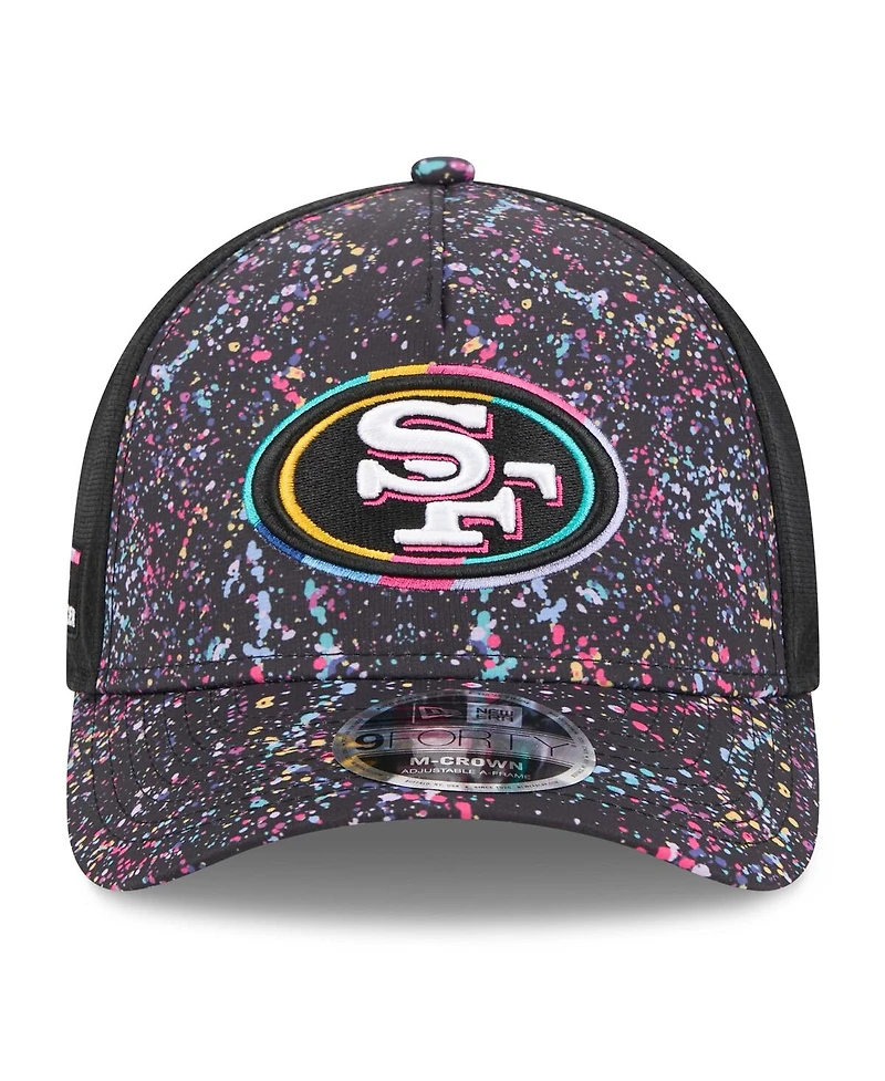New Era Men's Black San Francisco 49ers 2025 Nfl Crucial Catch 9FORTY Adjustable Hat