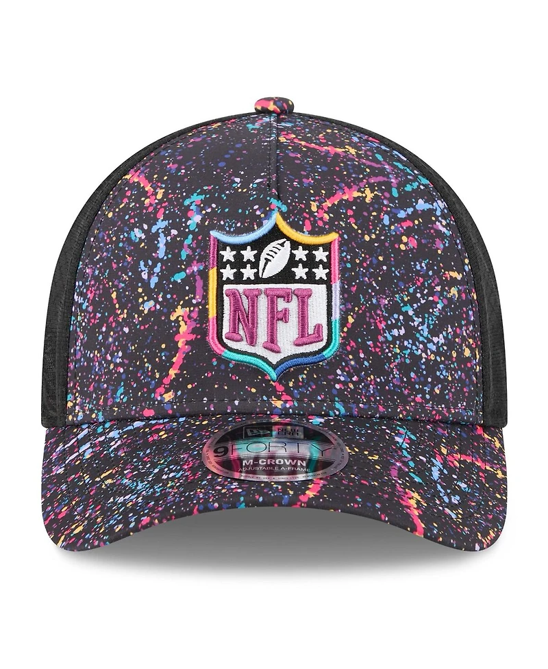 New Era Men's Black Shield Logo 2025 Nfl Crucial Catch 9FORTY Adjustable Hat