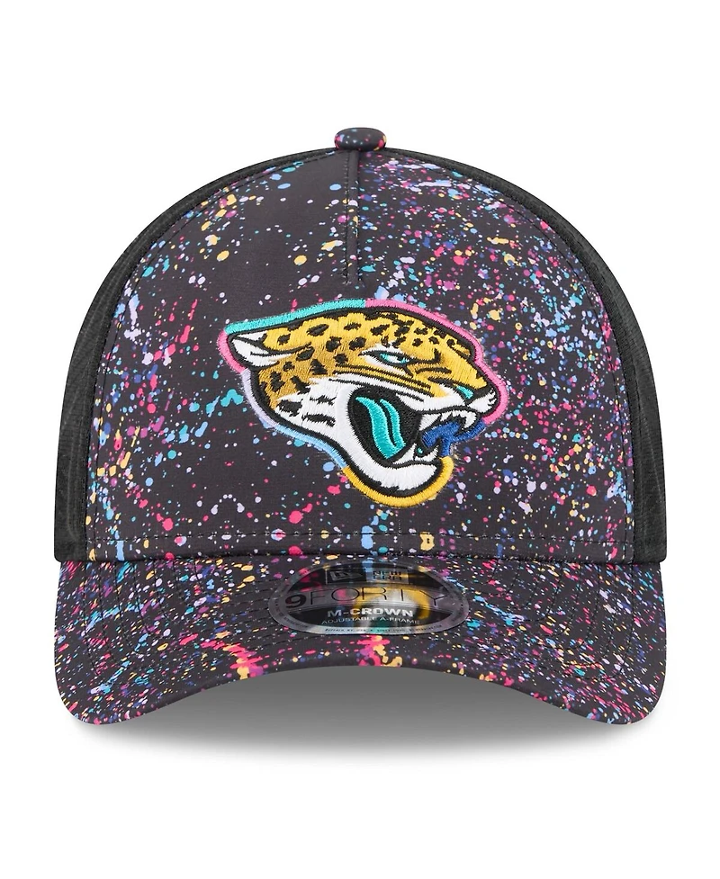New Era Men's Black Jacksonville Jaguars 2025 Nfl Crucial Catch 9FORTY Adjustable Hat