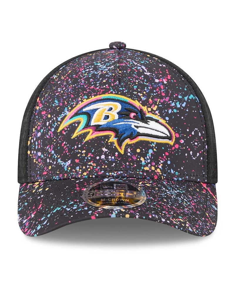 New Era Men's Black Baltimore Ravens 2025 Nfl Crucial Catch 9FORTY Adjustable Hat