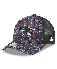 New Era Big Boys and Girls Black New England Patriots 2025 Nfl Crucial Catch 9FORTY Adjustable Hat