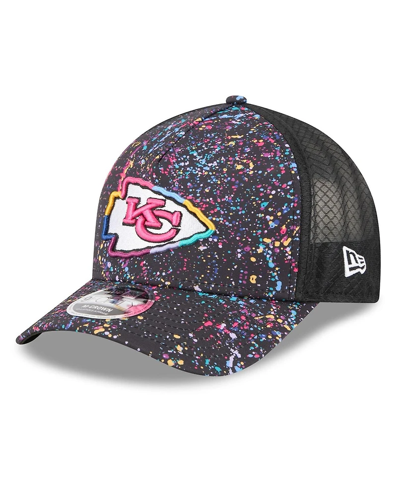 New Era Big Boys and Girls Black Kansas City Chiefs 2025 Nfl Crucial Catch 9FORTY Adjustable Hat