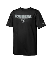 Nike Big Boys and Girls Black Las Vegas Raiders Sideline Team Issue T-Shirt