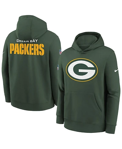 Nike Big Boys and Girls Green Bay Packers Sideline Club Fleece Hoodie