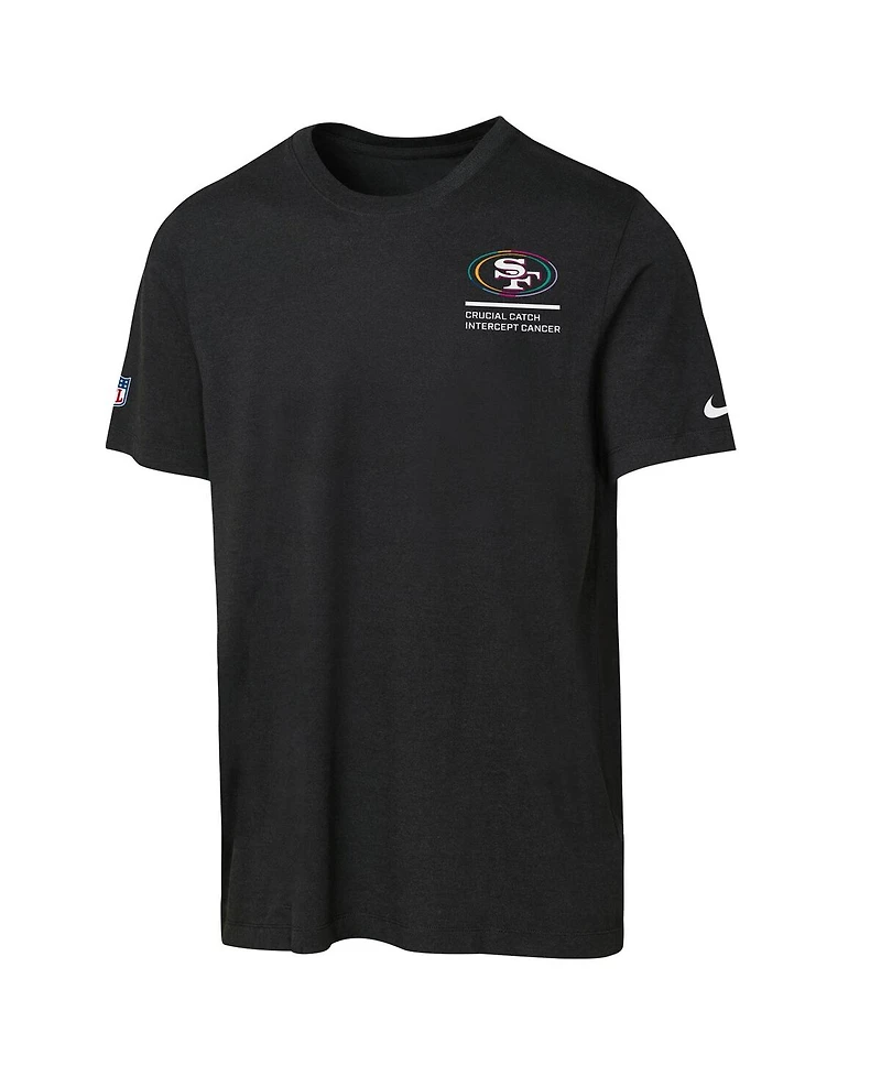 Nike Big Boys and Girls Black San Francisco 49ers 2025 Nfl Crucial Catch Tri-Blend Dri-fit T-Shirt