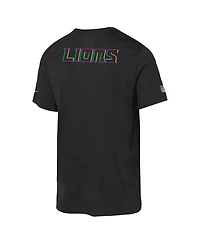 Nike Big Boys and Girls Black Detroit Lions 2025 Nfl Crucial Catch Tri-Blend Dri-fit T-Shirt