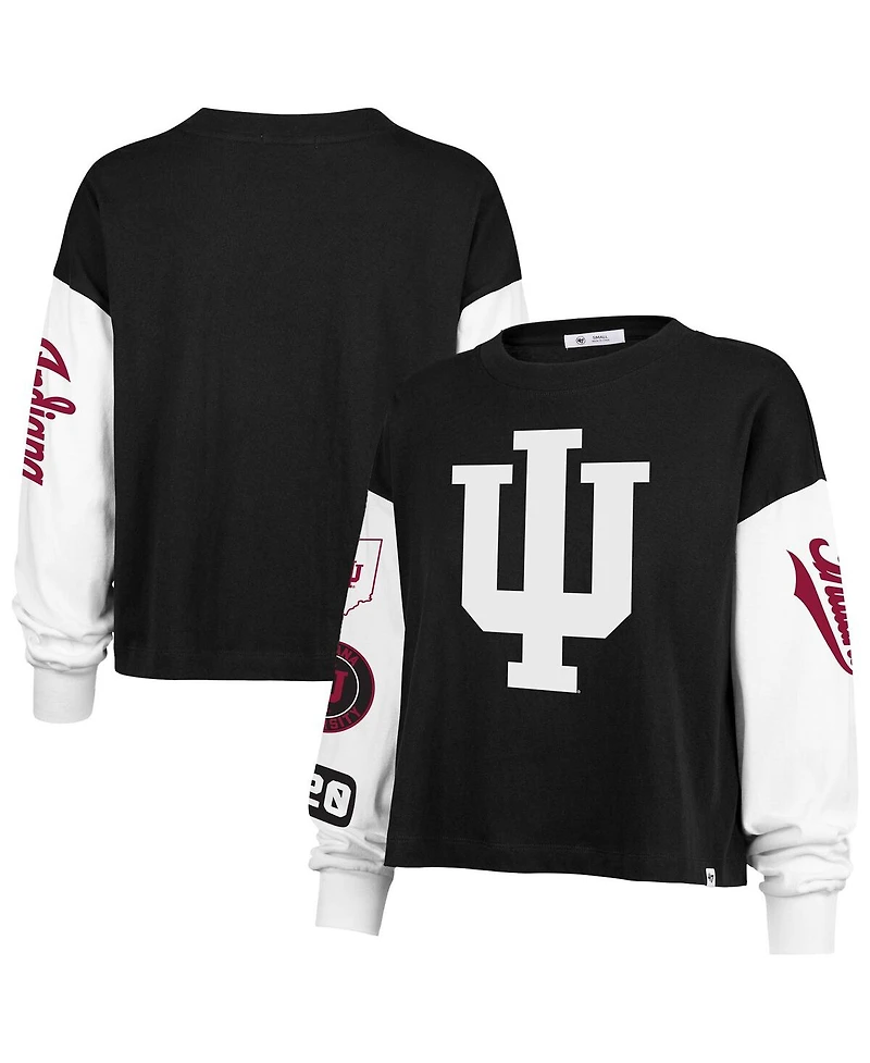 '47 Brand Women's Black Indiana Hoosiers Sydney Long Sleeve T-Shirt