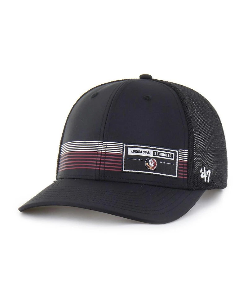 '47 Brand Men's Black Florida State Seminoles Rangefinder Brrr Trucker Adjustable Hat