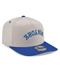 New Era Men's Cream/Royal New York Mets Upside Down City Name A-Frame 9FIFTY Snapback Hat