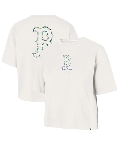'47 Brand Women's Natural Boston Red Sox Full Bloom Cropped T-Shirt