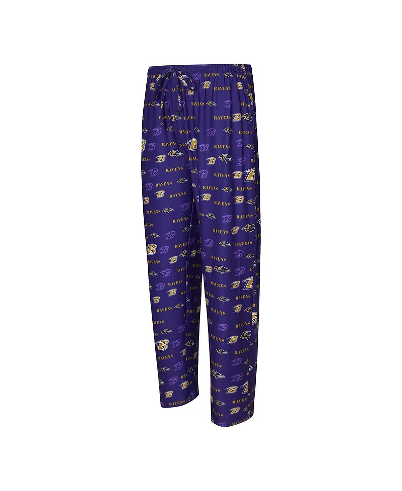 Concepts Sport Men's Purple Baltimore Ravens Mosaic All Over Print Pants