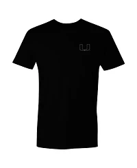 FloGrown Men's Black Miami Hurricanes Camo Flag Panel T-Shirt
