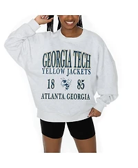 Gameday Couture Women's Ash Georgia Tech Yellow Jackets Premium Fleece Pullover Sweatshirt