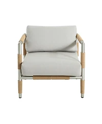 Streamdale Furniture Oriana Aluminum Outdoor Patio Armchair with Cushions