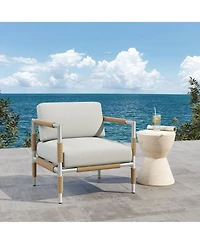 Streamdale Furniture Oriana Aluminum Outdoor Patio Armchair with Cushions