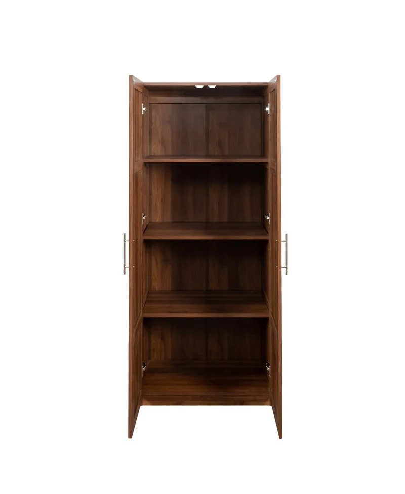 Streamdale Furniture 2-Door Wardrobe/Kitchen Cabinet with 4 Storage Spaces