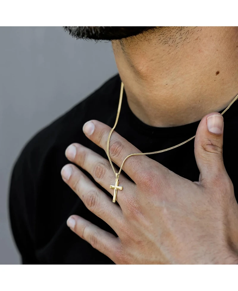 Vincero Men's Gold Cross Pendant Necklace in Stainless Steel, 22"