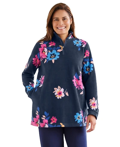 Woman Within Women's Within Microfleece Quarter-Zip Pullover