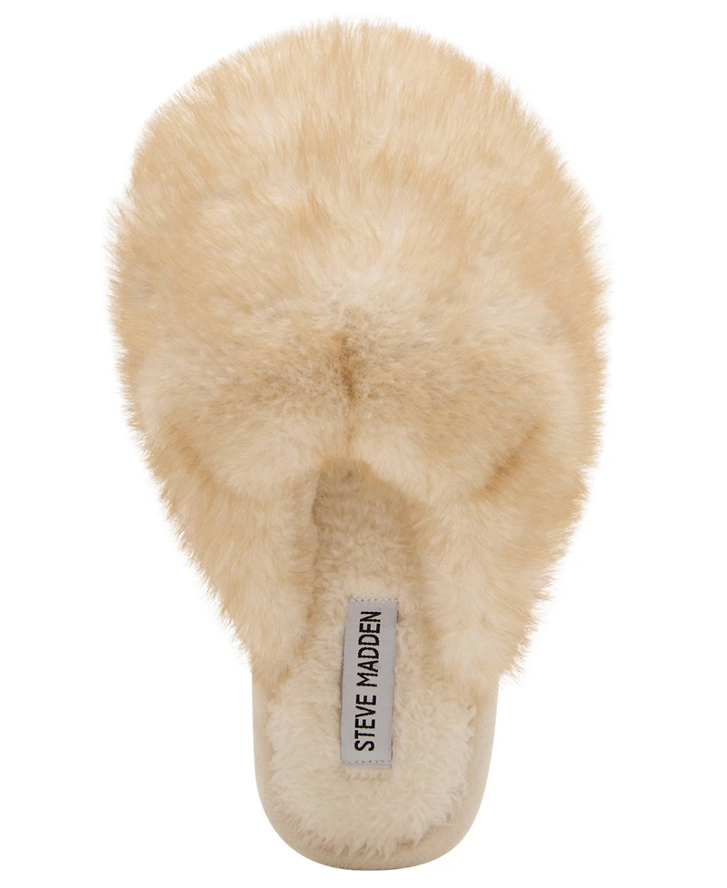 Steve Madden Women's Poof Cozy Slides Slippers
