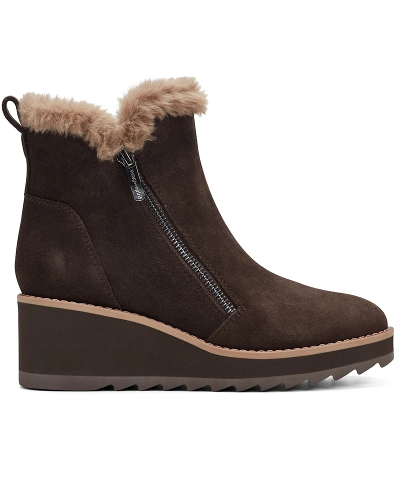 Easy Spirit Women's Jane Round Toe Wedge Booties