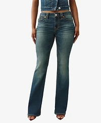 True Religion Women's Becca Bootcut Big T Flap Jeans