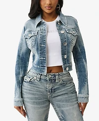 True Religion Women's Shrunken Super T Jacket