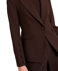 Tahari Asl Women's Peak Lapel One-Button Jacket