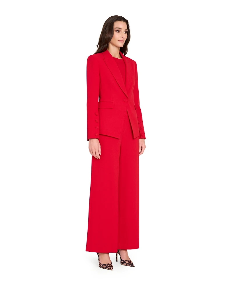 Tahari Asl Women's Mid-Rise Wide Leg Pants