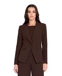 Tahari Asl Women's Peak Lapel One-Button Jacket