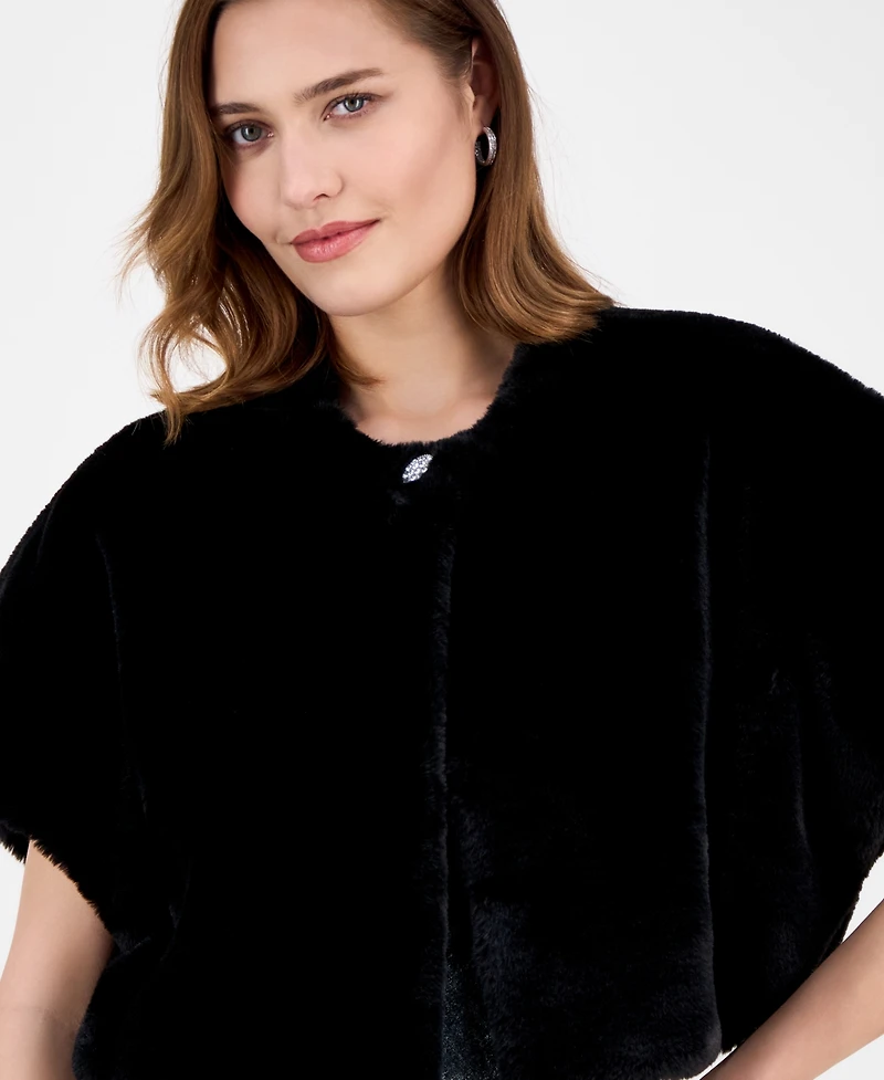 Robbie Bee Women's Faux Fur Caplet
