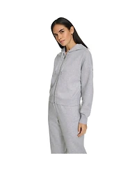 Calvin Klein Women's Fleece Crop Zip-Front Long-Sleeve Hoodie