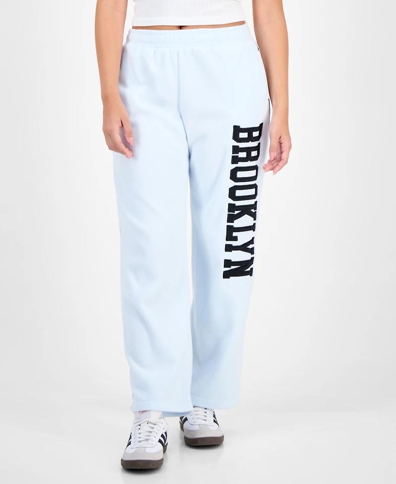 Rebellious One Juniors' Brooklyn Polar Fleece Sweatpants