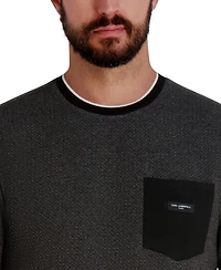Karl Lagerfeld Paris Men's Textured T-Shirt