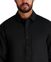 Karl Lagerfeld Paris Men's Houndstooth Pattern Utility Jacket