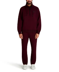 Karl Lagerfeld Paris Men's Stand Collar Half-Zip Sweatshirt
