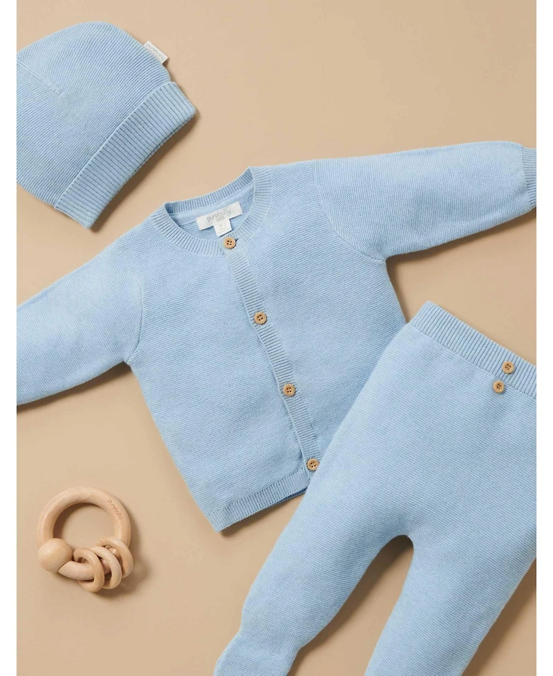 Purebaby Baby Boys Textured Knit Cardigan