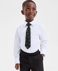 Kenneth Cole Reaction Boys 4T-7 White Shirt, Pants and Black Tie 3-Piece Set