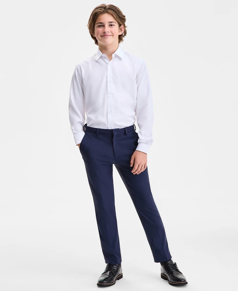 B By Brooks Brothers Boys 8-20 Navy Plain Classic Pants