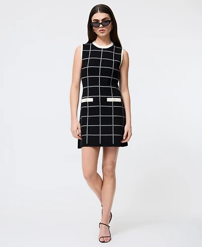 French Connection Women's Check-Print Sleeveless Dress