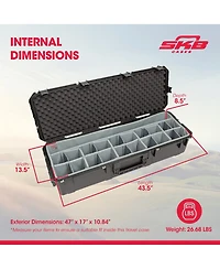 Skb Cases 43.5 Inch Waterproof Case with Think Tank Designed Dividers, Black