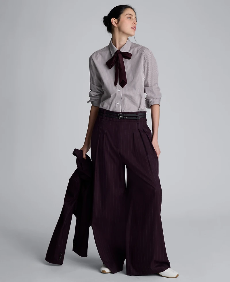 Kenneth Cole Women's Striped Oversized Shirt