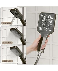 Smart Shower Faucet Set with Digital Display ,Thermostatic Piano Key Shower Combo Set with Rain Shower Head