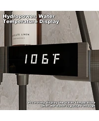 Smart Temperature Display Thermostatic Shower System Shower Combo Set with Tub Spout, Hand Shower, Bidet Sprayer