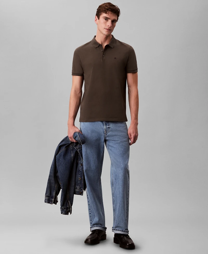 Calvin Klein Men's Short Sleeve Solid Polo Shirt