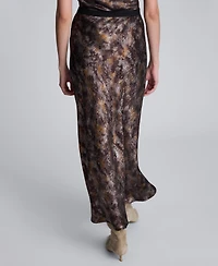 Kenneth Cole Women's Printed Flared Maxi Skirt