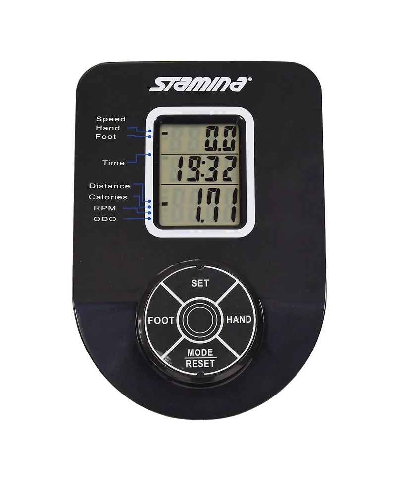 Stamina Products Recumbent Indoor Cardio Exercise Bike with Upper Body Exerciser