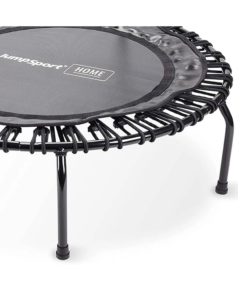 JumpSport Round Home Fitness Indoor Mini Rebounder Trampoline for Adults, Black