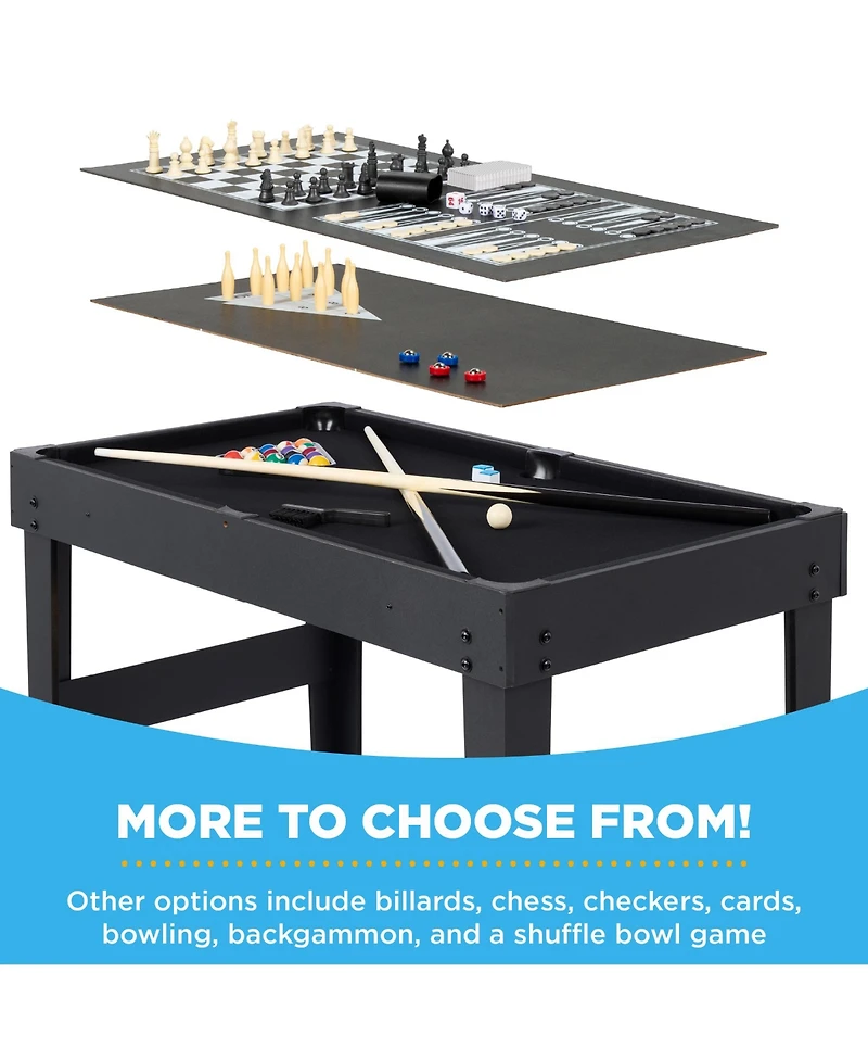 Best Choice Products 2x4ft 10-in-1 Combo Game Table Set w/ Hockey, Foosball, Pool, Shuffleboard